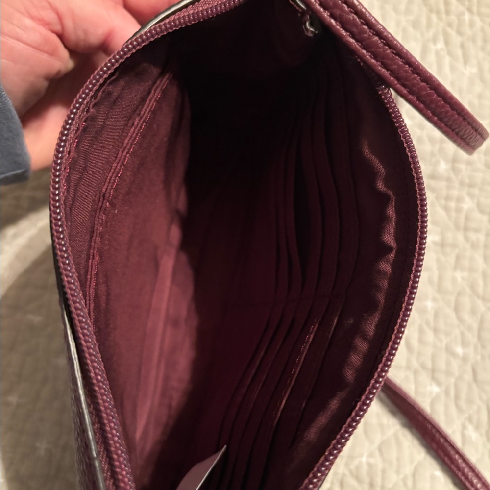 Liz Claiborne Maroon and Beige Crossbody Bag - Picture 4 of 5